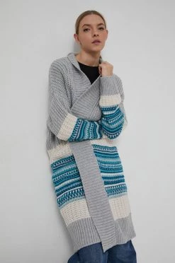 Γυναικεία Με φερμουάρ Medicine - Πλεκτή ζακέτα Apres Ski ανοιχτό γκρι