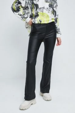 Γυναικεία Υφασμάτινα Παντελόνι Medicine μαύρο