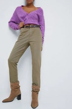 Γυναικεία Υφασμάτινα Παντελόνι Medicine πράσινο