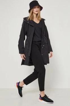 Γυναικεία Μακριά μπουφάν Medicine - Eπανωφόρι Essential μαύρο