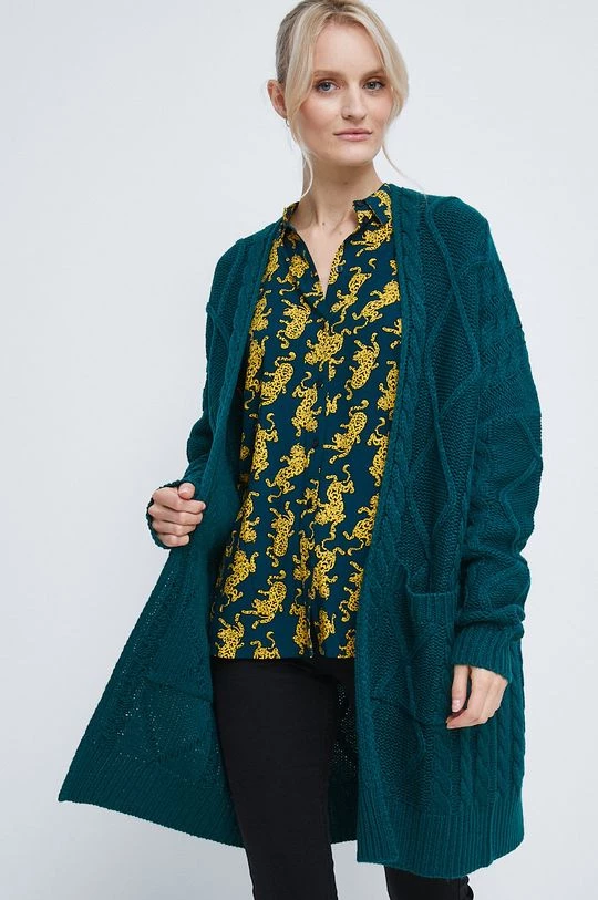 Γυναικεία Με φερμουάρ Πλεκτή ζακέτα Medicine πράσινο 3 Γυναικεία Με φερμουάρ Πλεκτή ζακέτα Medicine πράσινο