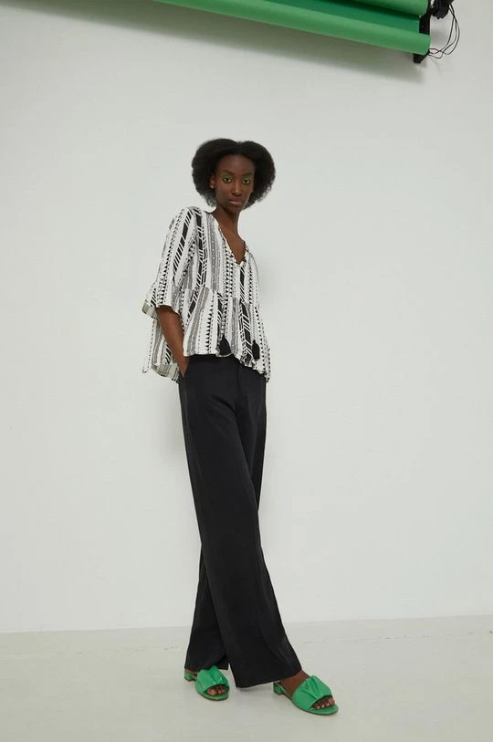 Γυναικεία Υφασμάτινα Παντελόνι Medicine χρώμα: μαύρο 4 Γυναικεία Υφασμάτινα Παντελόνι Medicine χρώμα: μαύρο - Image 2