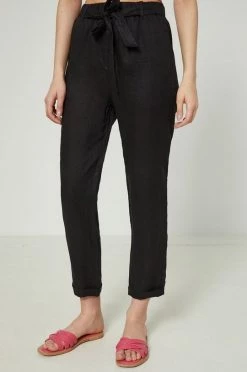 Γυναικεία Υφασμάτινα Λινό παντελόνι Medicine μαύρο -Medicine Κατάστημα unnamed file 1855