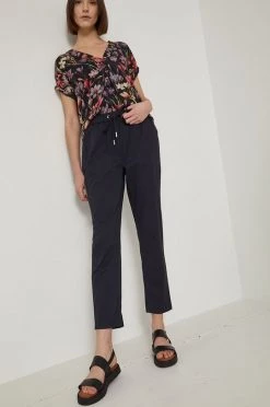 Γυναικεία Υφασμάτινα Παντελόνι Medicine χρώμα: ναυτικό μπλε,