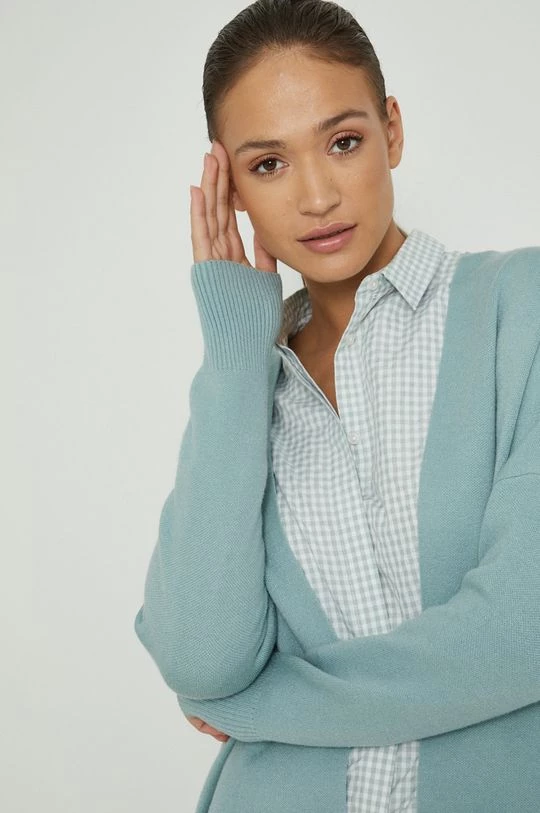 Γυναικεία Με φερμουάρ Πλεκτή ζακέτα Medicine χρώμα: τιρκουάζ 7 Γυναικεία Με φερμουάρ Πλεκτή ζακέτα Medicine χρώμα: τιρκουάζ - Image 5