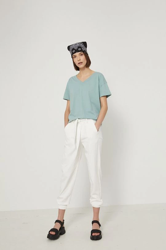 Γυναικεία Υφασμάτινα Παντελόνι Medicine χρώμα: μπεζ, 4 Γυναικεία Υφασμάτινα Παντελόνι Medicine χρώμα: μπεζ, - Image 2