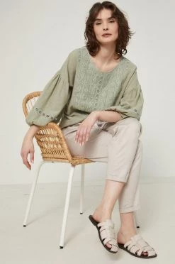 Γυναικεία Υφασμάτινα Παντελόνι Medicine χρώμα: μπεζ -Medicine Κατάστημα unnamed file 2182