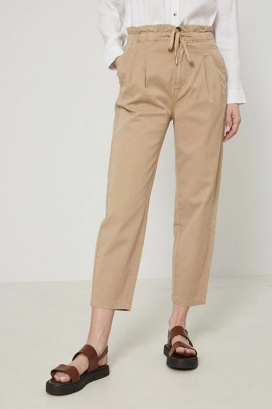 Γυναικεία Υφασμάτινα Παντελόνι Medicine χρώμα: μπεζ, 3 Γυναικεία Υφασμάτινα Παντελόνι Medicine χρώμα: μπεζ,