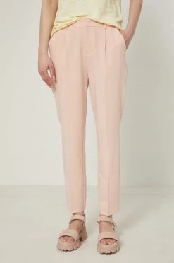 Γυναικεία Υφασμάτινα Παντελόνι Medicine χρώμα: ροζ