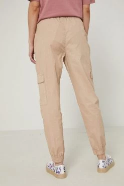 Γυναικεία Υφασμάτινα Βαμβακερό παντελόνι Medicine χρώμα: μπεζ, -Medicine Κατάστημα unnamed file 2249