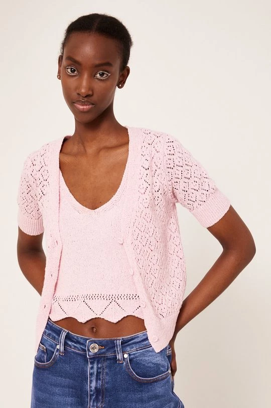 Γυναικεία Με φερμουάρ Πλεκτή ζακέτα Medicine χρώμα: ροζ 3 Γυναικεία Με φερμουάρ Πλεκτή ζακέτα Medicine χρώμα: ροζ