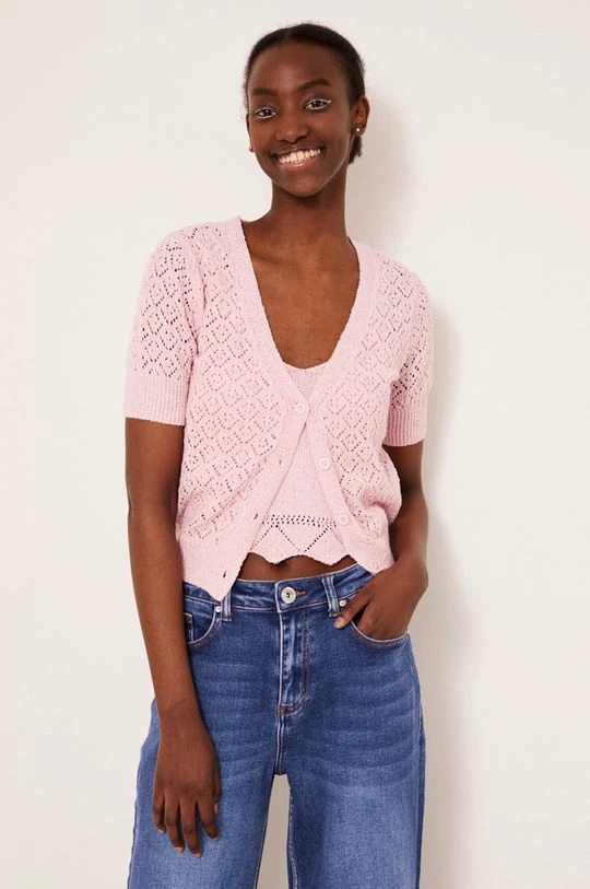 Γυναικεία Με φερμουάρ Πλεκτή ζακέτα Medicine χρώμα: ροζ 8 Γυναικεία Με φερμουάρ Πλεκτή ζακέτα Medicine χρώμα: ροζ - Image 6