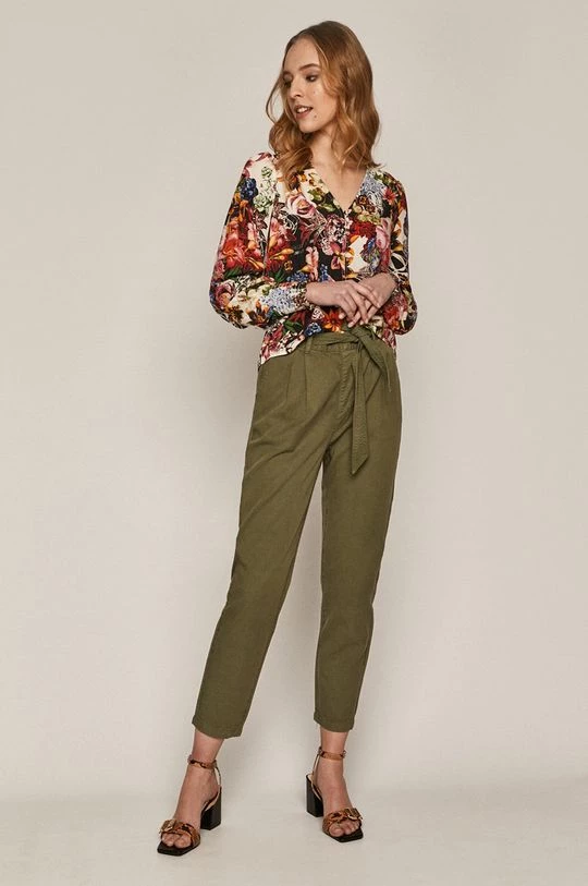 Γυναικεία Υφασμάτινα Medicine - Παντελόνι Basic σκούρο πράσινο 4 Γυναικεία Υφασμάτινα Medicine - Παντελόνι Basic σκούρο πράσινο - Image 2