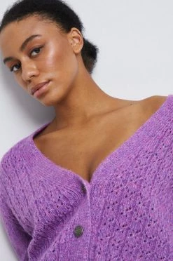 Γυναικεία Με φερμουάρ Ζακέτα από μίγμα μαλλιού Medicine μοβ -Medicine Κατάστημα unnamed file 251