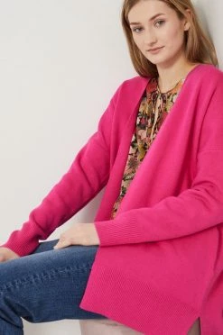 Γυναικεία Με φερμουάρ Πλεκτή ζακέτα Medicine χρώμα: ροζ