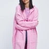 Γυναικεία Με φερμουάρ Πλεκτή ζακέτα Medicine ροζ