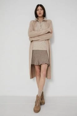 Γυναικεία Με φερμουάρ Medicine - Πλεκτή ζακέτα Essential μπεζ