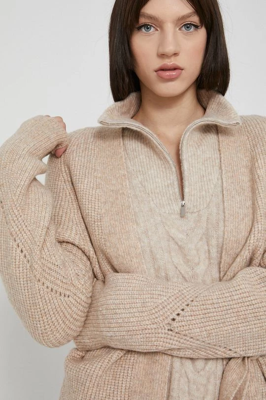 Γυναικεία Με φερμουάρ Medicine - Πλεκτή ζακέτα Essential μπεζ 7 Γυναικεία Με φερμουάρ Medicine - Πλεκτή ζακέτα Essential μπεζ - Image 5