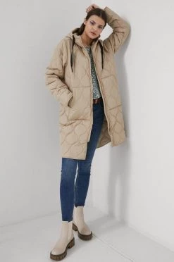 Γυναικεία Μακριά μπουφάν Medicine - Μπουφάν Essential χλωμό πράσινο