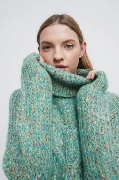 Γυναικεία Χωρίς φερμουάρ Πουλόβερ με προσθήκη μαλλιού Medicine χρώμα: πράσινο,