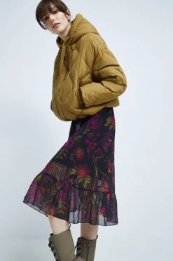 Γυναικεία Κοντά μπουφάν Μπουφάν με επένδυση από πούπουλα Medicine πράσινο