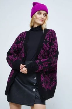 Γυναικεία Με φερμουάρ Ζακέτα από μίγμα μαλλιού Medicine μαύρο