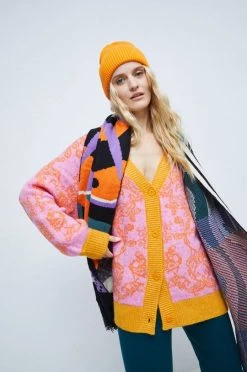 Γυναικεία Με φερμουάρ Ζακέτα από μίγμα μαλλιού Medicine πολύχρωμο