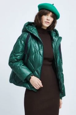Γυναικεία Κοντά μπουφάν Μπουφάν με επένδυση από πούπουλα Medicine πράσινο