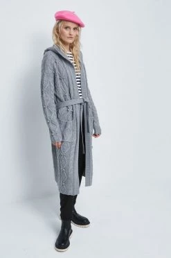 Γυναικεία Με φερμουάρ Πλεκτή ζακέτα Medicine γκρι