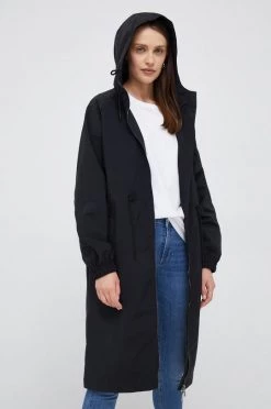 Γυναικεία Μακριά μπουφάν Eπανωφόρι Medicine μαύρο